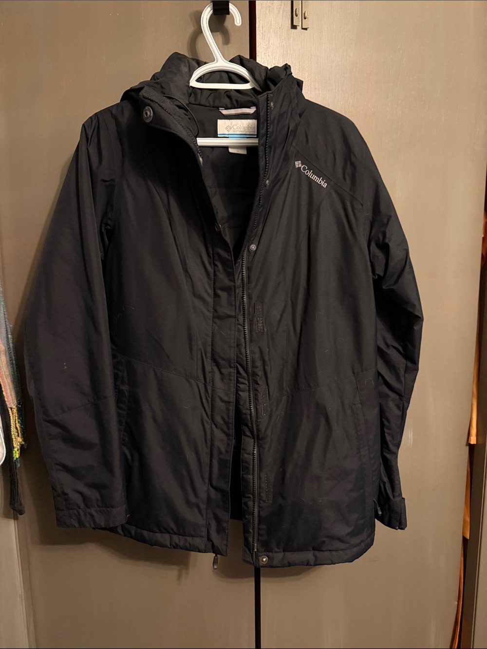 Columbia Black Men's Waterproof Raincoat with Hood